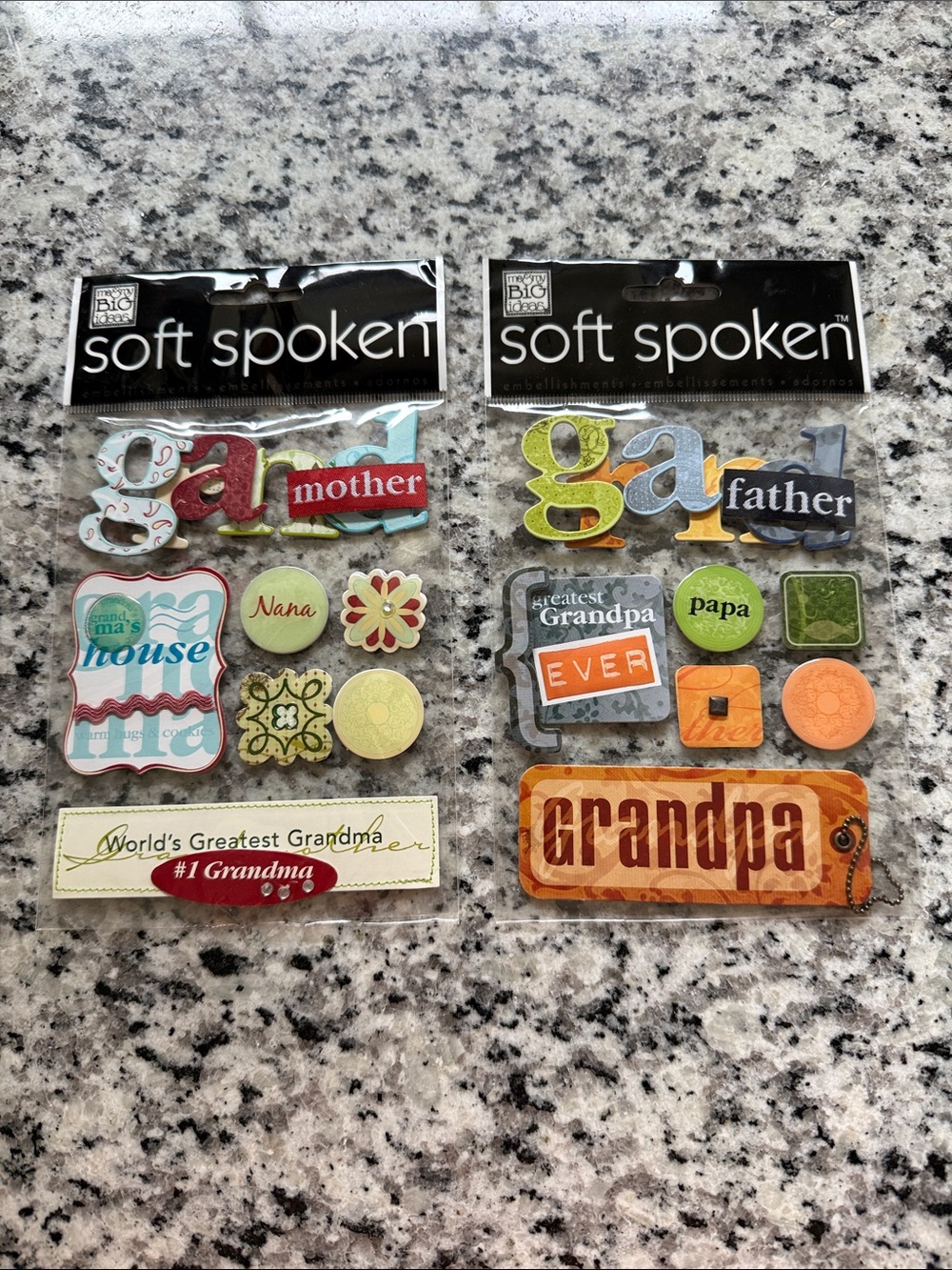 Soft Spoken Scrapbook Stickers Grandmother/Grandfather